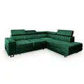 MASSENO Ecksofa mit Schlaffunktion Nola ¦ grün ¦ Maße (cm): B: 253 H: 88