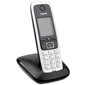 Gigaset C430 - Schnurloses DECT-Telefon mit Freisprechfunktion - Mobilteil mit TFT-Farbdisplay und 2,5mm Headset Anschluss, schwarz-silber