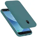 Cadorabo Hülle kompatibel mit Samsung Galaxy J5 2017 Hülle Silikon Handyhülle für Galaxy J5 2017 Case aus flüssigem Silikon- Kratzfeste und stoßfeste dünne TPU Schutzhülle - Liquid GRÜN