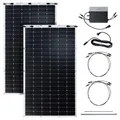 Bosch Solar 4000 P - 600 Watt Modulleistung Balkonkraftwerk mit Plug-and-Play - Ultraleichtes (<6 kg) PV-Modul, Mikro-Wechselrichter und Montagesatz - Selbstmontage bis zu 22 m - 1 PV-Modul