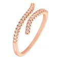Heideman Ring Miranda Damen aus Edelstahl rosegold farbend poliert Damenring für Frauen mit Stein Zirkonia weiss rose vergoldet