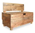 vidaXL Sitzbank Sitzbank Altholz Massiv 86x40x60 cm