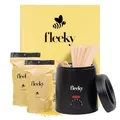 fleeky Wax Heater Kit - elektrisches waxing Komplett-Set mit Wachswärmer für seidenglatte Haut on fleek, professionelle Ergebnisse und anfängerfreundliche Handhabung