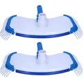 Amapool Pool Bodensauger Set 2 Stück I Bodensaugerbürste Deluxe mit 8 unteren + 4 seitlichen Borsten I extra schwere Ausführung I Poolbürste I ...