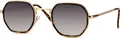 styleBREAKER Sonnenbrille Hexagonal Uni | Geometrische Metall Brille Windsor-Ring & UV400 | Filigraner Kupfer Rahmen mit Farb-Akzenten | Retro Look | Inkl. Stoffbeutel & Putztuch