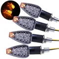 SFONIA 4 Stück Motorrad Blinker Licht, 12V 14LED Motorrad Blinkerleuchten, E Geprüft Motorrad Blinker Licht Wasserdicht Universal Scooter Quad Cruiser Off Road