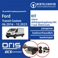 Für FORD Transit Custom Typ V362 06.2016-12.2023 AHK starr +7pol spez E-Satz PKW