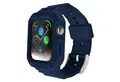Wigento Smartwatch-Armband Für Huawei Watch Fit 3 TPU Arm Band mit integriertem Gehäuse D- Blau, Integriertem Gehäuse