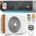 KESSER® Klimaanlage SET Split - mit WiFi/App Funktion Klimagerät - Kühlen A++/ Heizen A+ - 9000 BTU/h (2.600 Watt) Kältemittel R32 - Fernbedienung, Timerfunktion - Inkl. komplettem Montagematerial