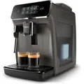 Philips Kaffeevollautomat 2200 Series, 2 Kaffeespezialitäten, Milchaufschäumer, Intuitives Touchdisplay, Grau (EP2224/10) - Schwarz