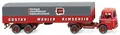 WIKING - MAN 4x2 mit Planenauflieger 2 Achsen MÄULER - 1/87 - WIK051502