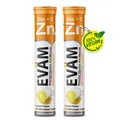 EVÄM Zink plus Vitamin C Brausetabletten Zitrone 2x 20 Stück Hergestellt in DE