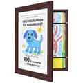 Americanflat A4 Bilderrahmen für Kinderzeichnungen - Mahagoni - Verbundholz mit Bruchsicherem Glas - Horizontale & Vertikale Versionen