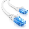 deleyCON 0,25m CAT.6 Ethernet Gigabit Lan Netzwerkkabel RJ45 CAT6 Kabel Patchkabel Kompatibel zu CAT.5 CAT.5e CAT.6a Cat.7 - Weiß
