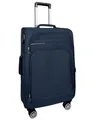 MY TRAVEL BAG Stoff Reisekoffer Trolley Erweiterbar mit Zwillingsrollen (M/L/XL/XXL oder 4er Set) Weichgepäck (Blau, Mittlerer Koffer (65cm))