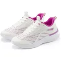 LASCANA Halbschuh, Schnürschuh, Freizeitschuh, Turnschuhe, Sneaker aus Textil mit Farbakzenten lila|weiß 38