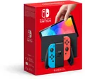 Nintendo Switch Konsole (OLED-Modell) bunt (neon rot/neon blau)