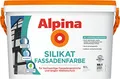 Alpina Silikat Fassadenfarbe – weiß – für hochwertige Anstriche auf mineralischen Untergründen – ergiebig, geruchsarm & wetterbeständig – 2,5 Liter