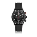 Audi 3102400400 Chronograph Armbanduhr Uhr Herren, mit Ringe Logo, schwarz