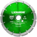 LXDIAMOND Diamant-Trennscheibe 200mm x 30,0mm - für Schneidetische, Brückensägen - Diamantscheibe zum Trennen von Stein, Beton, Ziegel, Mauerwerk - 200 mm Steinscheibe in Profi Qualität