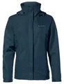 VAUDE Escape Light Regenjacke für Damen – Wasserdicht, dampfdurchlässig mit 2-Lagen-Membran, Sportjacke Damen mit Kapuze – Ideal Wandern & Radfahren – dark sea, Größe:
