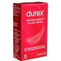 durex Kondome Gefühlsecht Ultra Packung mit, 8 St., hauchzarte Markenkondome mit 20% dünnerer Spitze