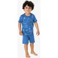Schiesser Pyjama Nightwear (2 tlg) Schlafanzug, Pyjama Set, Nachtwäsche blau 98 EU