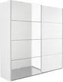 rauch Schwebetürenschrank Subito Kleiderschrank Bestseller Schlafzimmerschrank Schrank Garderobe mit 4 Spiegelelementen, Weiß