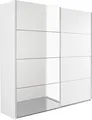 Schwebetürenschrank "Subito Kleiderschrank Bestseller", Schlafzimmerschrank Schrank Garderobe mit 4 Spiegelelementen, Weiß B/H/T: 136 cm x 197 cm x 61 cm