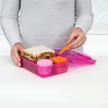 Sistema Bento Brotdose 1650 ml – rosa, fruchtiges Design, Kunststoff