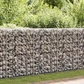 vidaXL Gabionenwand mit Abdeckung Verzinkter Stahl 600×30×150 cm