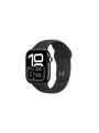 Apple Watch Series 10 GPS + Cellular 46mm - Jet Black Aluminium Case with Black Sport Band - M/L