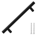 vidaXL Möbelgriff Möbelgriffe 10 Stk. Schwarz 128 mm Edelstahl (10-St)
