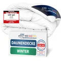 DormiGood Daunendecke 155x220 Winter - Made in Germany - 100% Extraweiche Daunen - Kuschelige Winterdecke 155x220 - Oeko-TEX zertifizierte Federbettdecke 155x220cm - Bettdecke warm 155x220cm