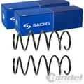 2X SACHS FAHRWERKSFEDERN VORNE PASSEND FÜR RENAULT KANGOO LINKS+RECHTS