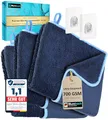 BLUMBACH® Ultra Wipes Trockentücher 3-Set 700 GSM 40x60cm Trockentuch Dusche | Extrem Saugstarkes Duschkabinen Tuch, inkl. 2 Klebehaken | Putzlappen Bad, Fastdry | Deutsche Marke maschinenwaschbar