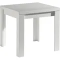 Kulissentisch >Monzi< (ausziehbar bis 136cm) in weiß matt - 80(136)x78x80cm (BxHxT) - Weiß