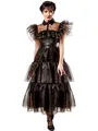 Wednesday Rave ’N Damen Kleid Addams Family Halloween Kostüm Damen