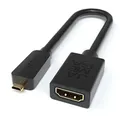 JAMEGA – Micro HDMI Adapter | Micro HDMI Stecker auf HDMI Buchse Audio Video Übertragung 3D 4K UHD 2160p Full HD 1080p ARC HDMI Typ D auf Typ A Adapterkabel kompatibel mit Raspberry Pi 4, Gopro UVM