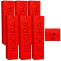 Schwarzkopf Igora Royal 6 x 60 ml 1-0 schwarz Haarfarbe Cremefarbe Set