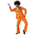 SuitMeister Partyanzug Disco Schlager Kostüm Anzug orange - für Fasching, 70er Disco Anzug mit reichlich Pailletten orange XL
