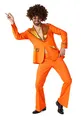 Suitmeister Herren Disco Kostüm - Perfekt für Disco Partys - 70er Jahre Retro Outfit - Inklusive Blazer, Hose und Krawatte - Orange - Größe XL