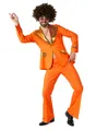 Disco Schlager Kostüm Anzug orange - für Fasching - 70er Disco Anzug mit