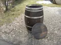 Regentonne Wasserfaß 235L Holzfaß Weinfaß Eichenfaß Regenfaß mit Deckel