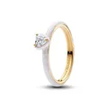 Pandora Weißes Chakra Herz Ring 163088C01 Damenring