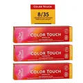 Wella Color Touch Rich Naturals 3 x 60 ml 8/35 helllblond gold mahagoni Set