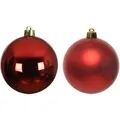 Marelida Christbaumkugeln Weihnachtskugeln Christbaumschmuck Kunststoff 4cm Rot 16St