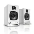 Audioengine HD3 Wireless Speakers mit Bluetooth - 60W Verkabelt Computer-Lautsprecher für Desktop-Monitor und Home-Musik-System mit aptX HD Bluetooth, AUX, USB, RCA, 24-bit DAC (Weiß, Paar)