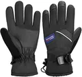 BRUBAKER Winterhandschuhe Wasserdicht und Winddicht - Herren und Damen Handschuhe für kalte Tage - Extra Warme Thermo Skihandschuhe für Ski Snowboard Winter und Schnee - Schwarz Größe L/XL