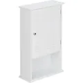Relaxdays Badschrank MDF Weiß Kompakt Wandmontierbar 70 cm x 42 cm x 16,5 cm 6,7 kg